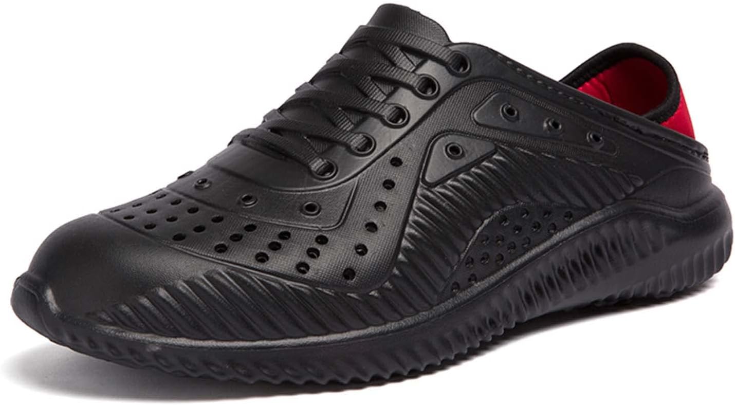 

Мужские садовые сабо, пляжные сандалии на шлепке, дышащие водонепроницаемые спортивные сабо Meidiastra, черный