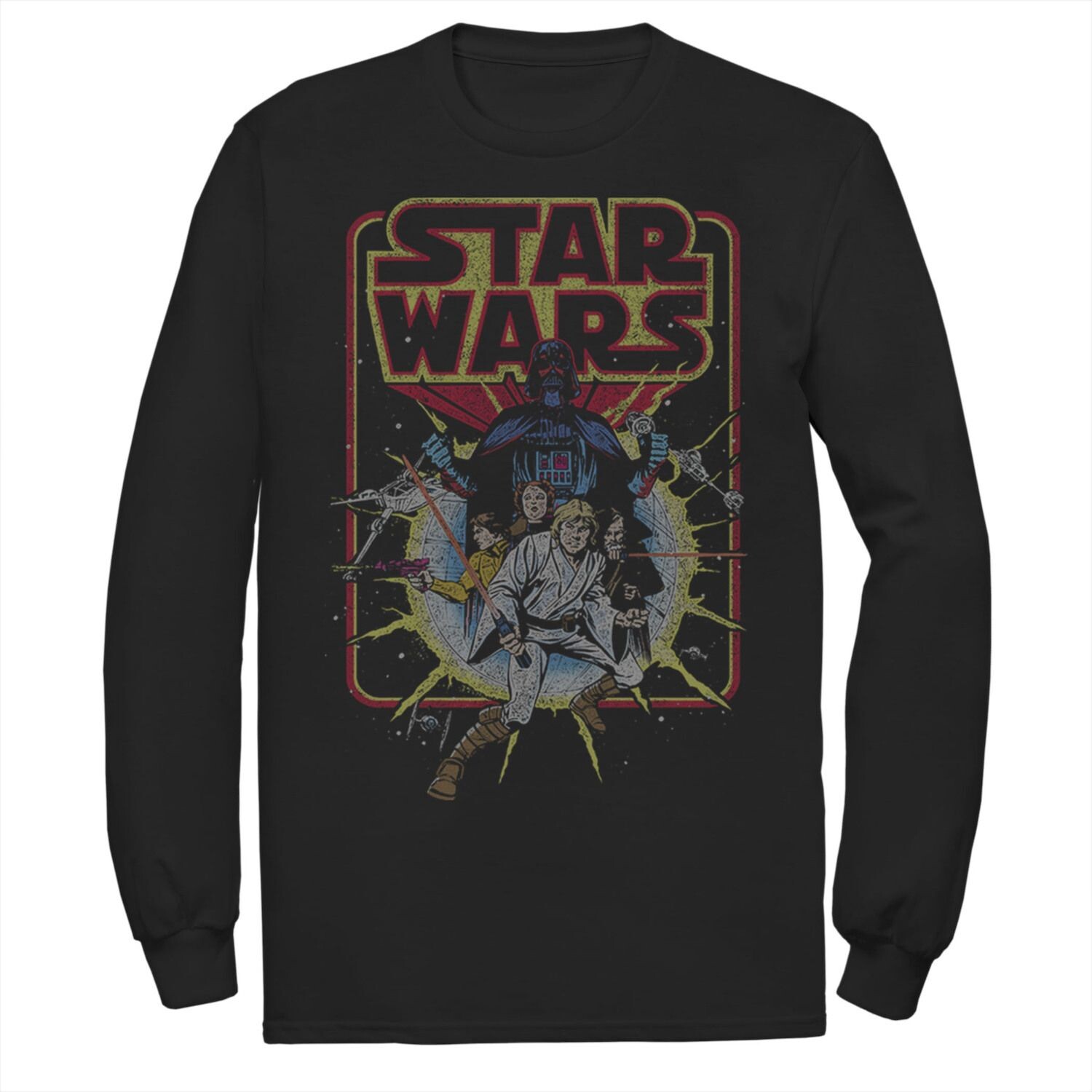 

Мужская классическая винтажная футболка с обложкой комиксов Star Wars