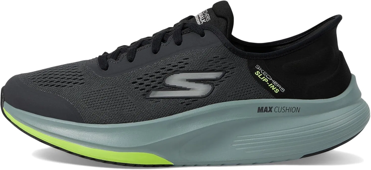 Мужские кроссовки Skechers Go Max Walker Next Generation, Black And Grey — фото 4