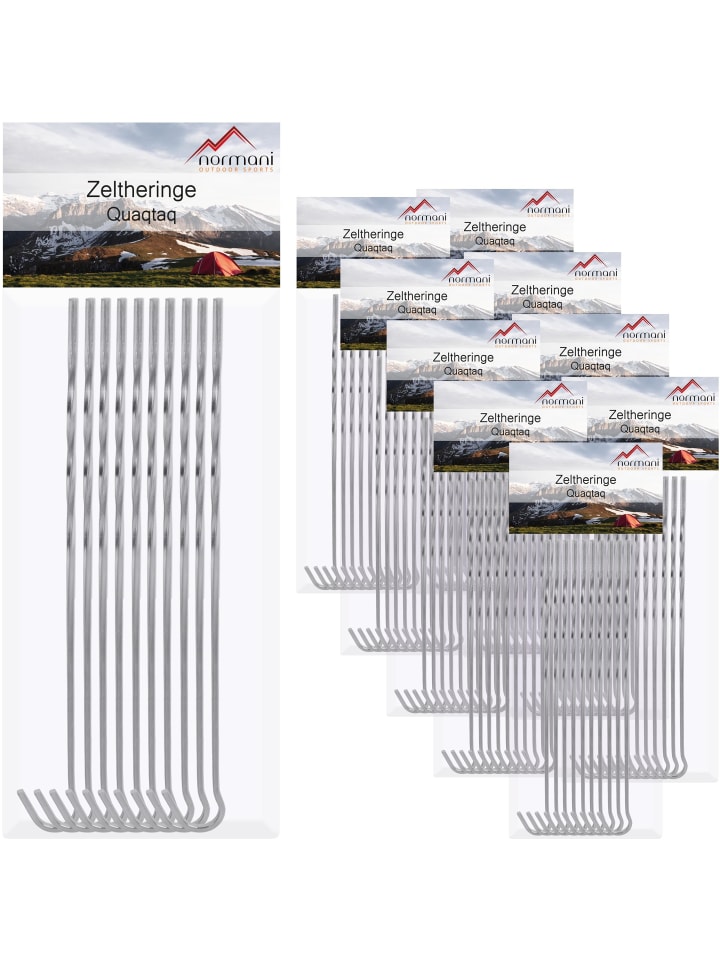

Normani Колышки для палатки Quaqtaq из оцинкованной стали - коррозионностойкие, упаковка 100 штук