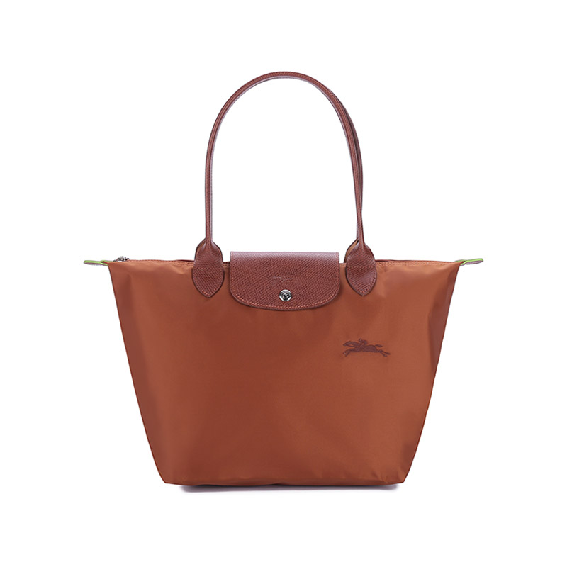 

LONGCHAMP Сумка-мессенджер Le Pliage из зеленой коровьей кожи с отделкой, женская, коричневого цвета
