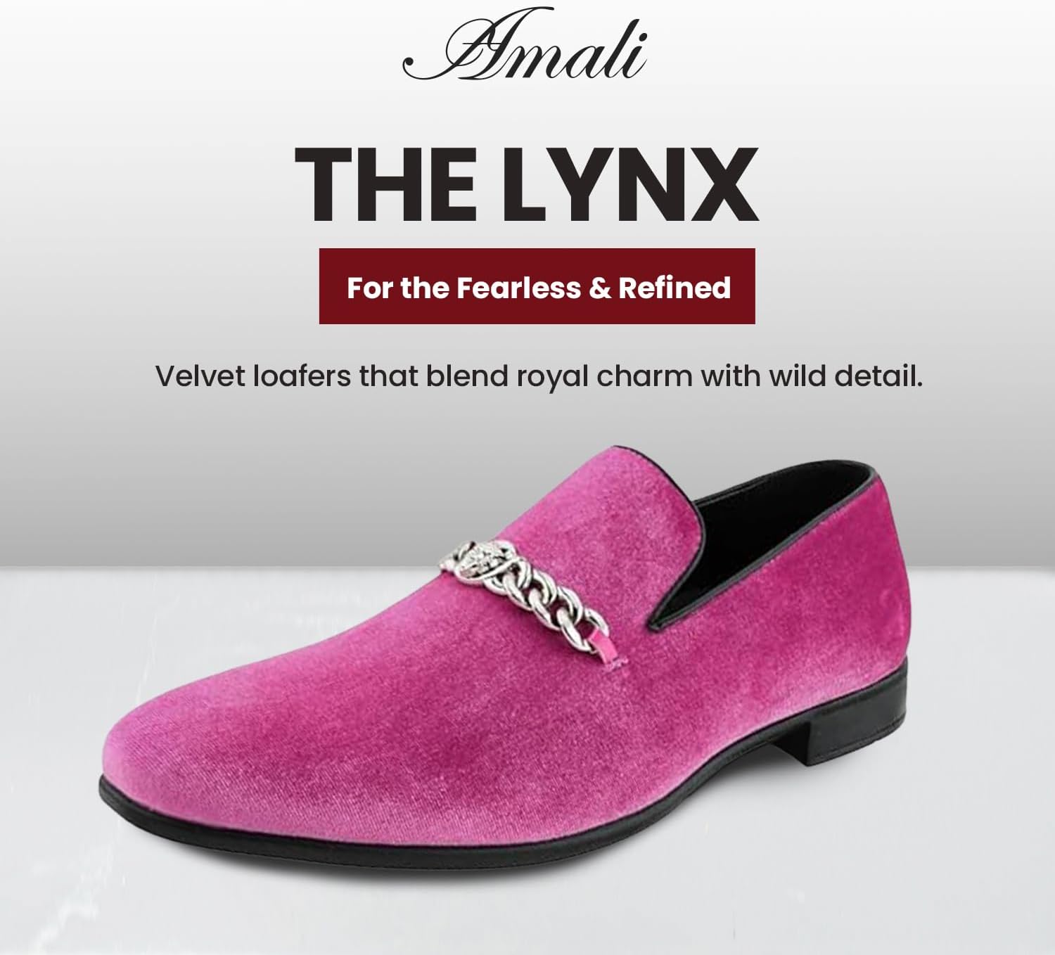 Мужские лоферы Amali Velvet Slip-On с львиным декором, тапочки для смокинга, лоферы с металлической цепочкой, розовый — фото 2