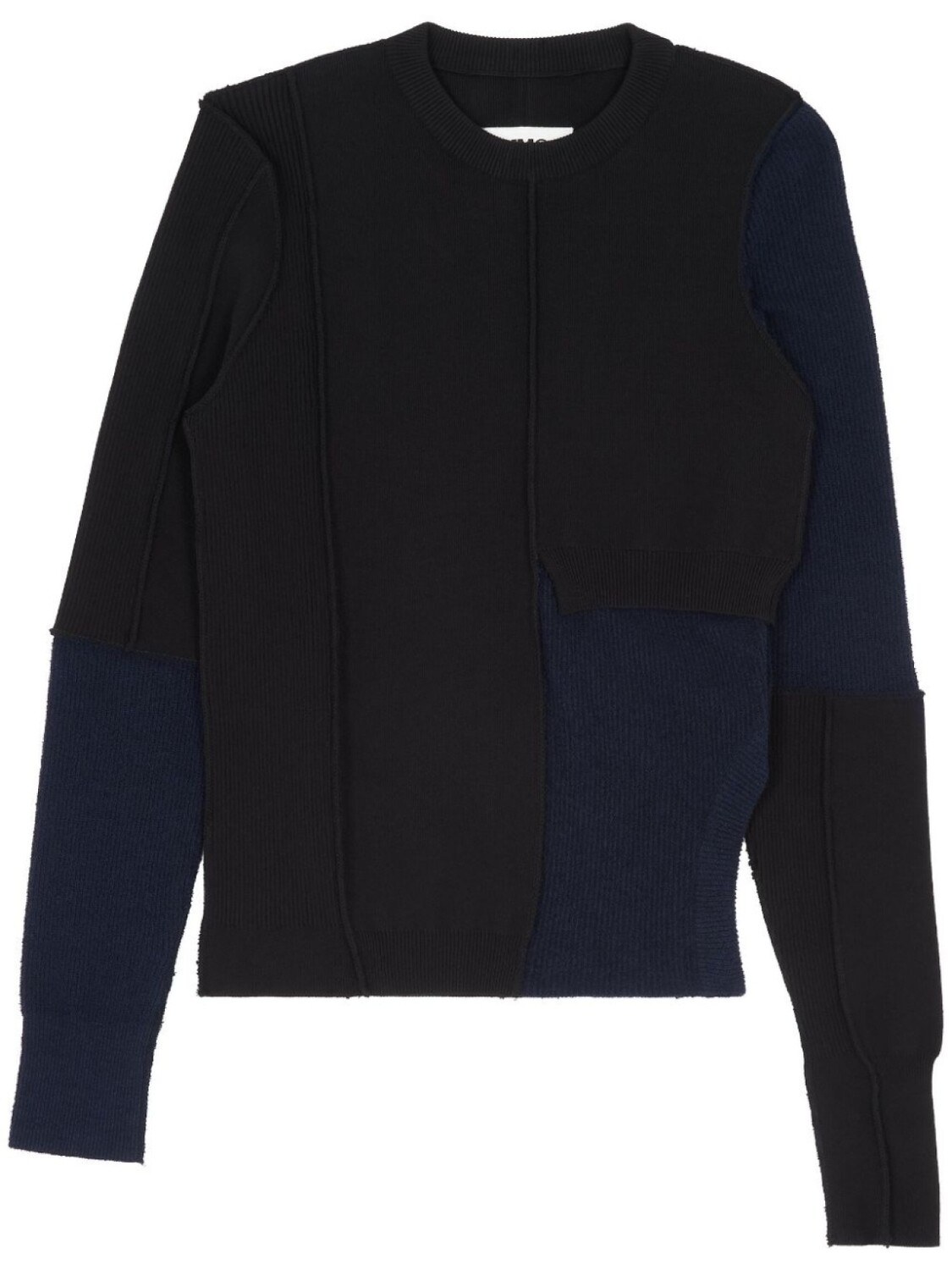 

MM6 Maison Margiela джемпер с декоративной строчкой, черный