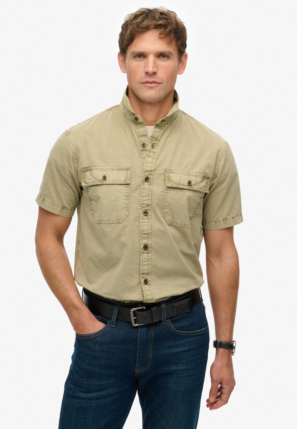 

Рубашка SHORT SLEEVE Superdry, серо-коричневый
