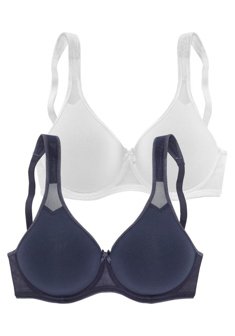 

Бюстгальтер-футболка PETITE FLEUR, цвет marine blue/White