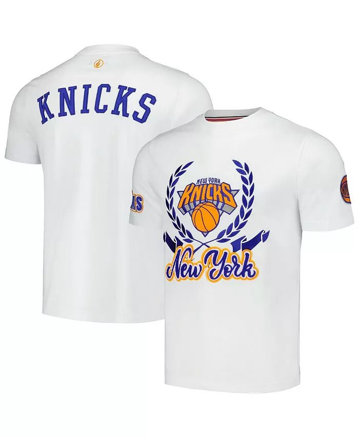 

Мужская и женская белая футболка с эмблемой New York Knicks Heritage FISLL