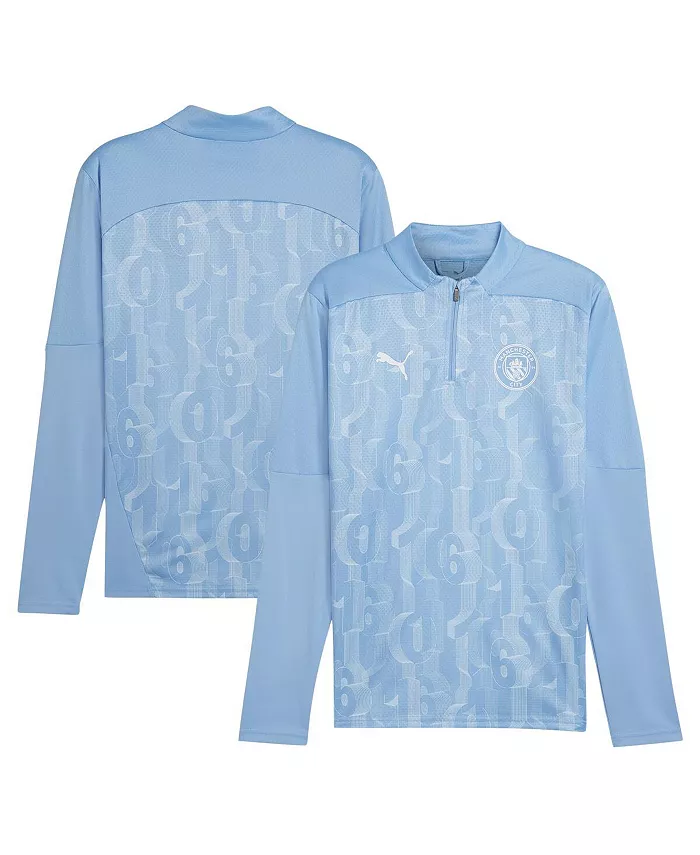 

Толстовка Men's Light Blue Manchester City 2024/25 Pre-Match DryCELL Quarter-Zip Top Puma