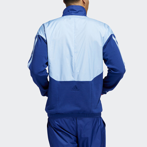 Куртка adidas Trae Po Colorblock Basketball Sports Jacket Sky Blue, синий — фото 3