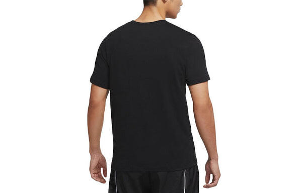 Футболка Nike Cartoon Pattern Large Logo Printing Round Neck Casual Short Sleeve Black, мультиколор — фото 2