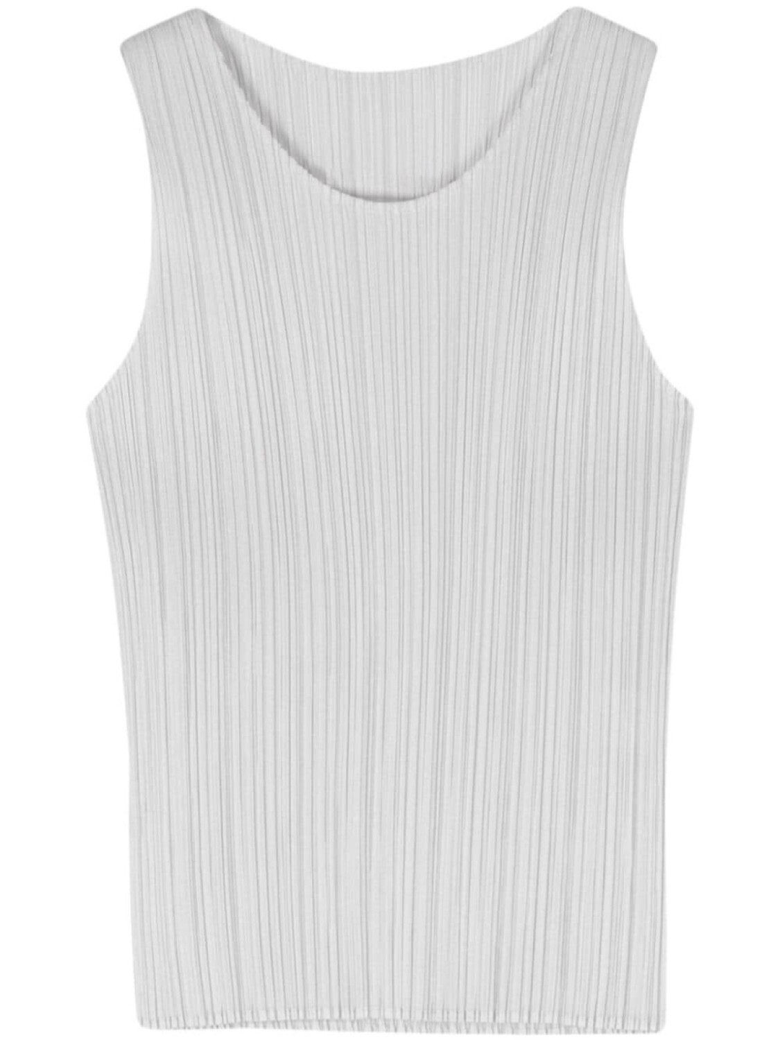 

Pleats Please Issey Miyake плиссированная футболка без рукавов, серый