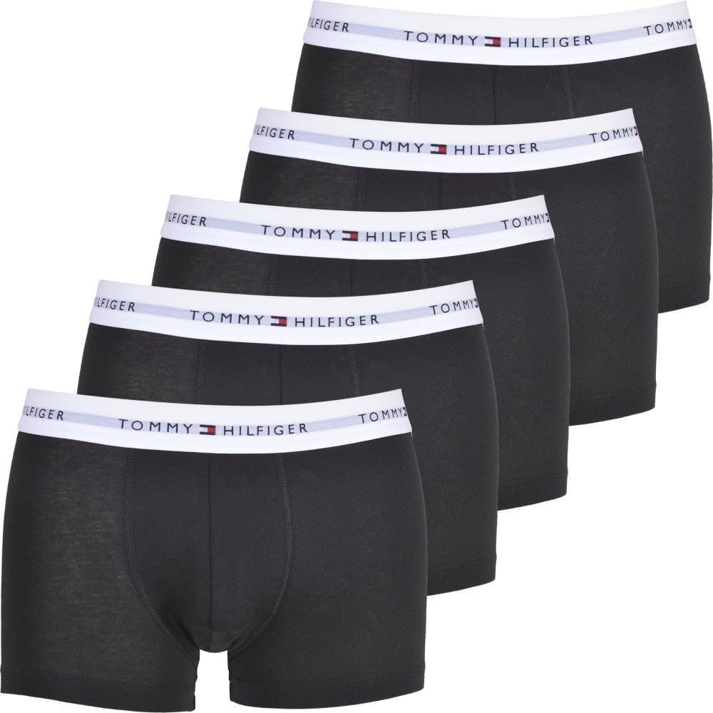 

Мужские боксеры Tommy Hilfiger, упаковка из 5 пар, эластичный хлопок, Multicoloured (Black/Black/Black/Black)