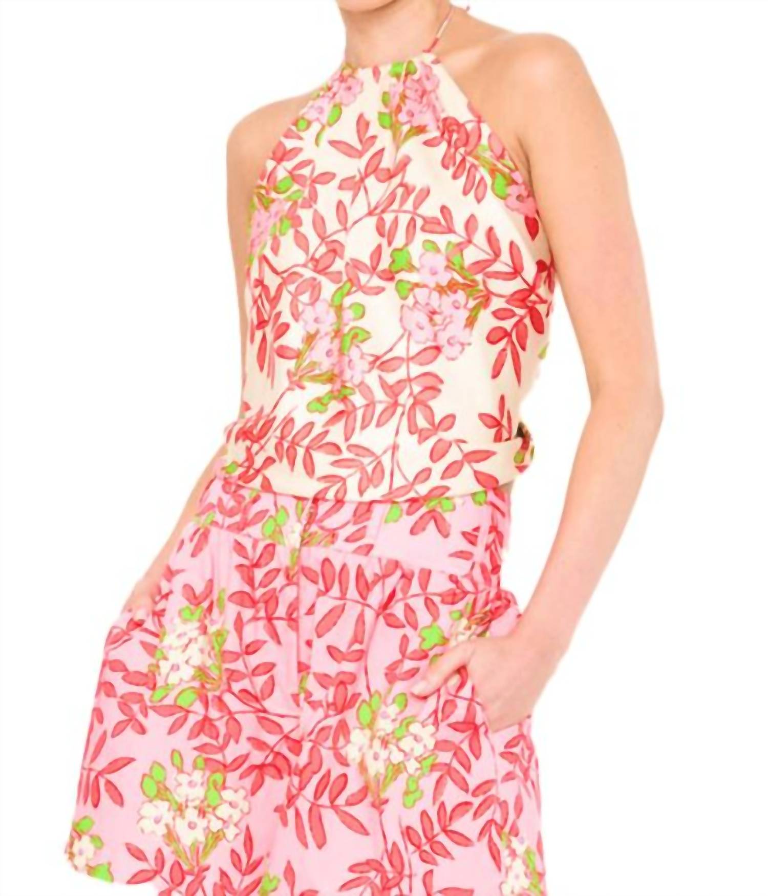 

Топ-халтер цвета слоновой кости South Beach Flora Bea, Ivory South Beach