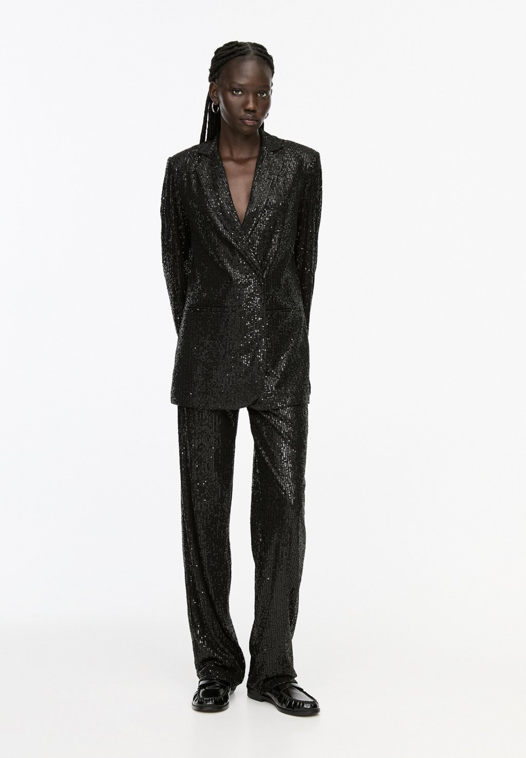 

Блейзер SEQUINNED PULL&BEAR, черный