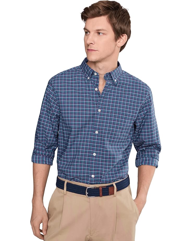 

Мужская рубашка Vineyard Vines Wauwinet Tatterall Perfect Cotton, Moonshine