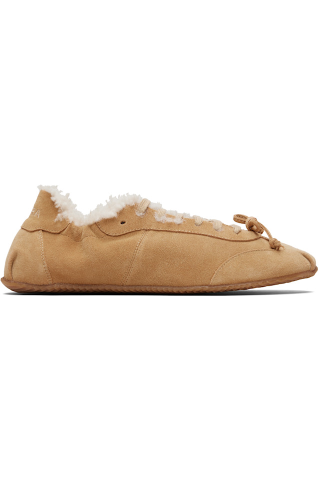 

Abra Балетки из овчины бежевого цвета