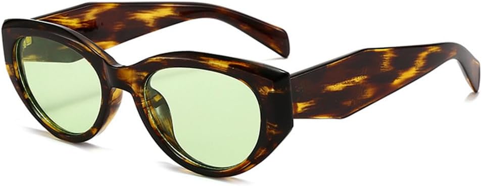 

Женские солнцезащитные очки «кошачий глаз» с градиентными линзами Ocean Lens UV400 для занятий спортом на открытом воздухе, бега и езды на велосипеде FYTUP, Leopard-green