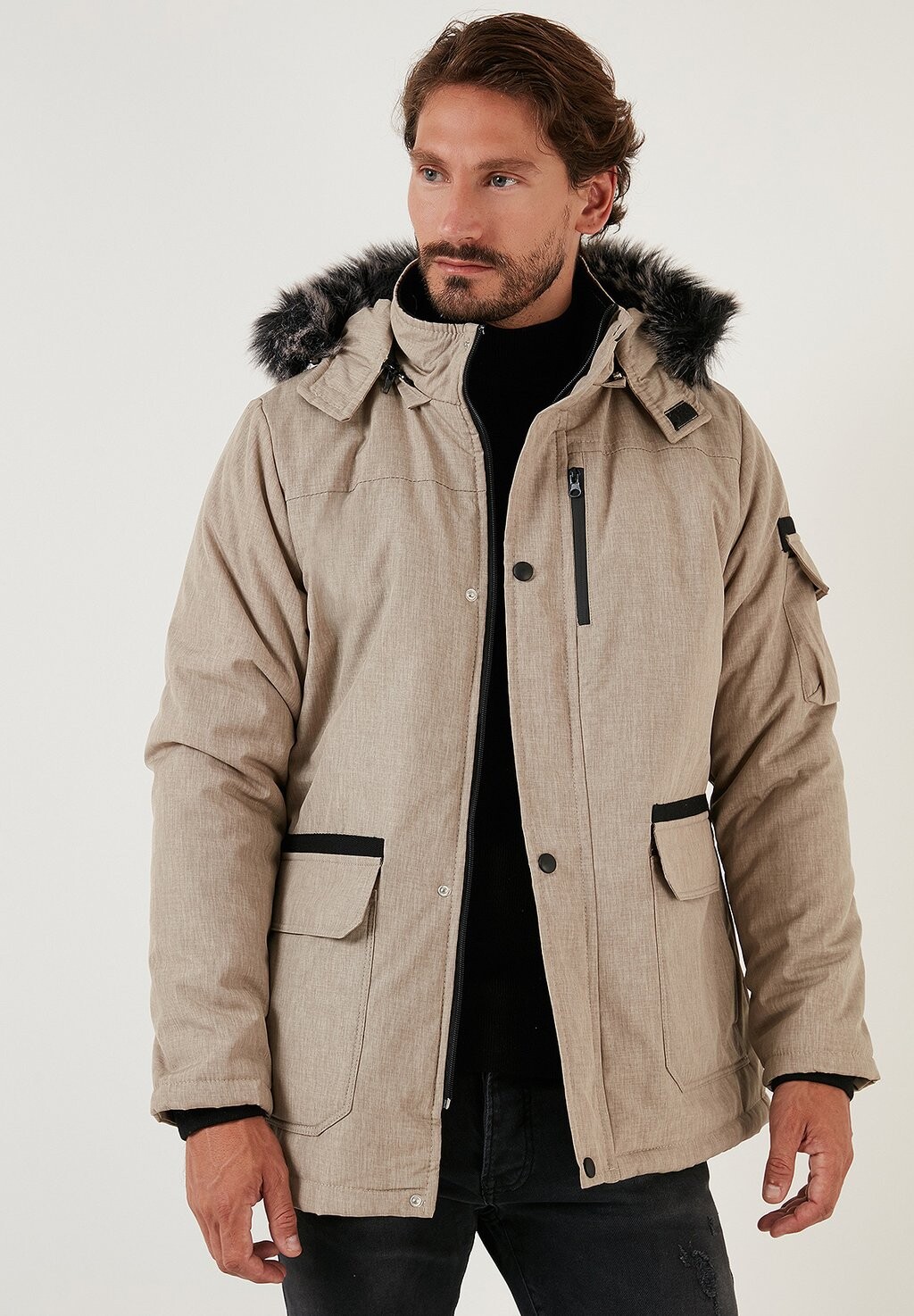 

Зимнее пальто HOODED Buratti, камень