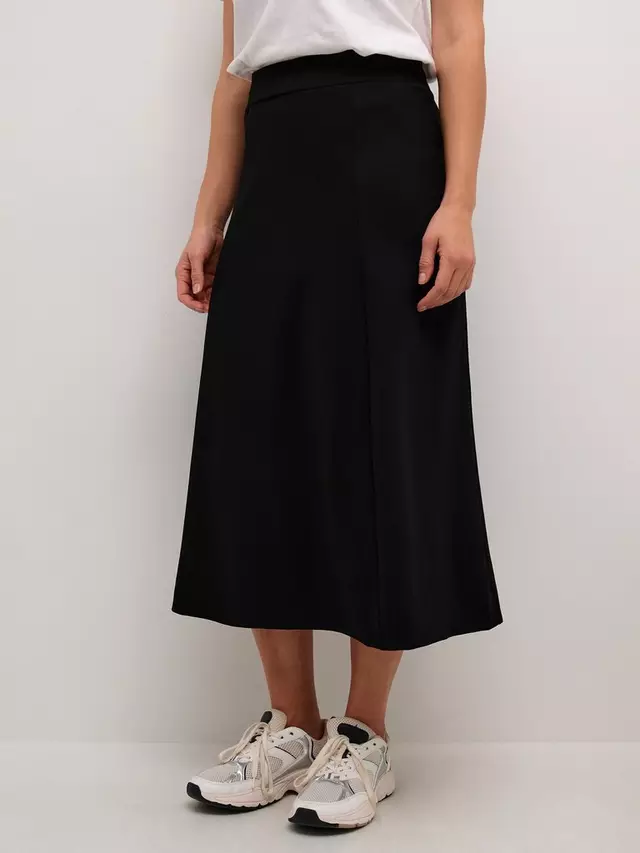 

Юбка KAFFE Frederikke Jersey Midi, цвет black deep