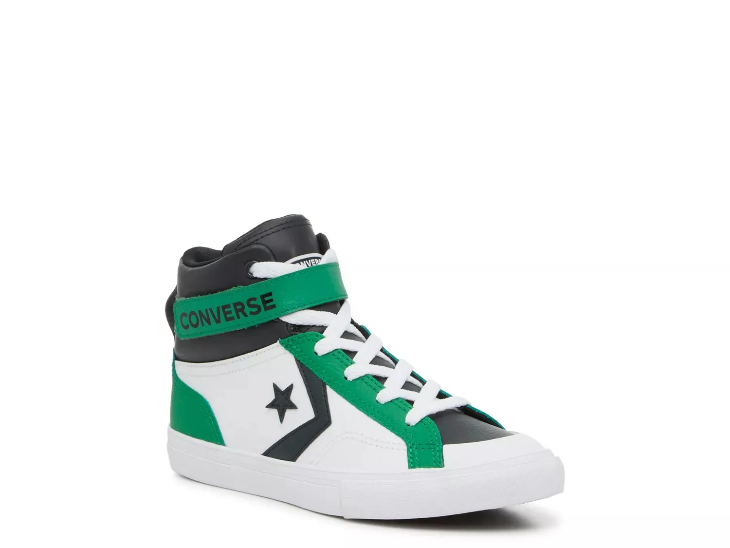 

Высокие кеды Converse Pro Blaze — детские, белые/зеленые/черные