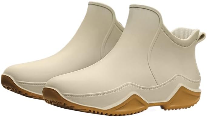 

Мужские водонепроницаемые садовые сапоги для работы в саду, унисекс, обувь для кемпинга, ухода за газоном и работы на приусадебном участке Hhhchpm, бежевый