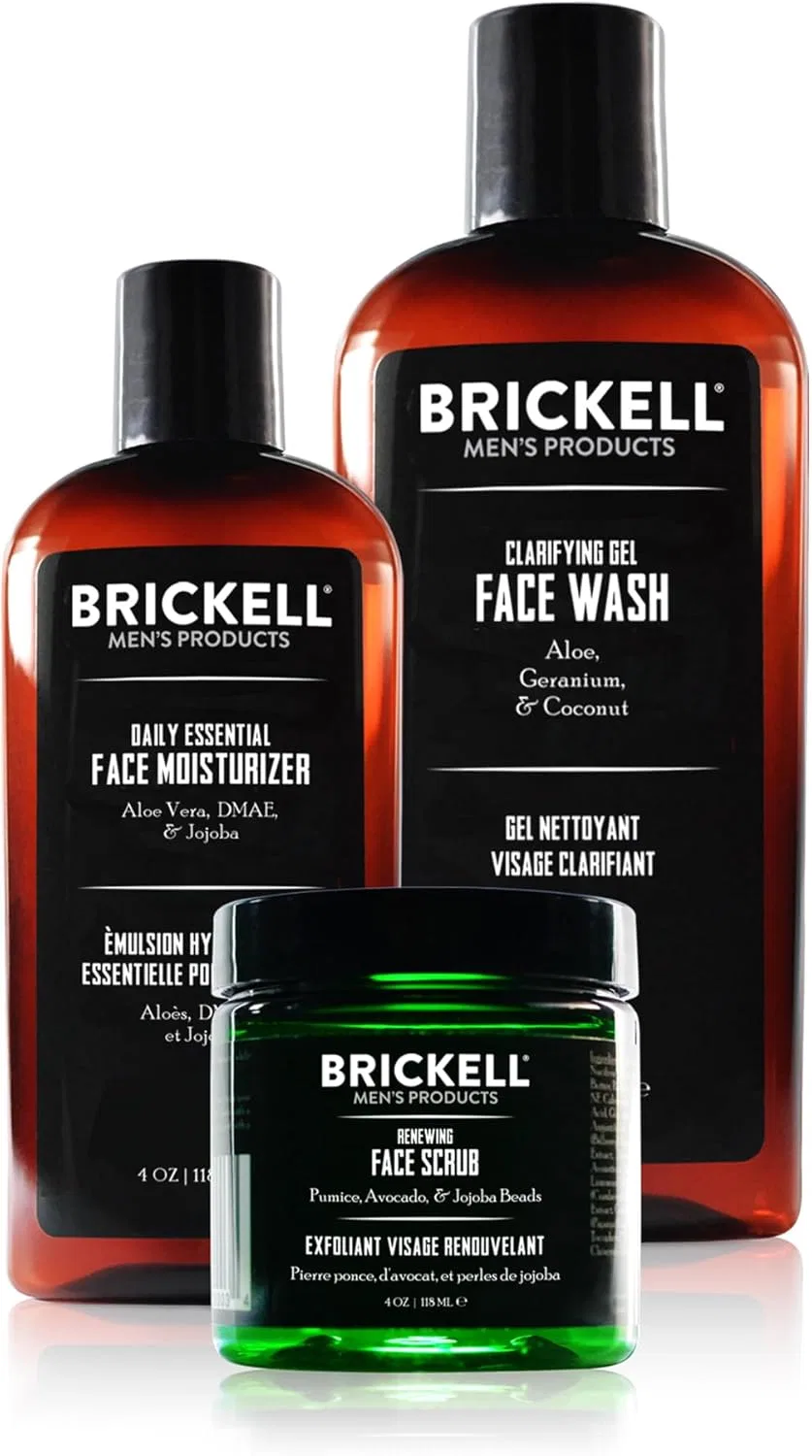 Набор для ухода за лицом Brickell Men's Daily Advanced Face Care Routine I, без отдушки Brickell Men'S Products