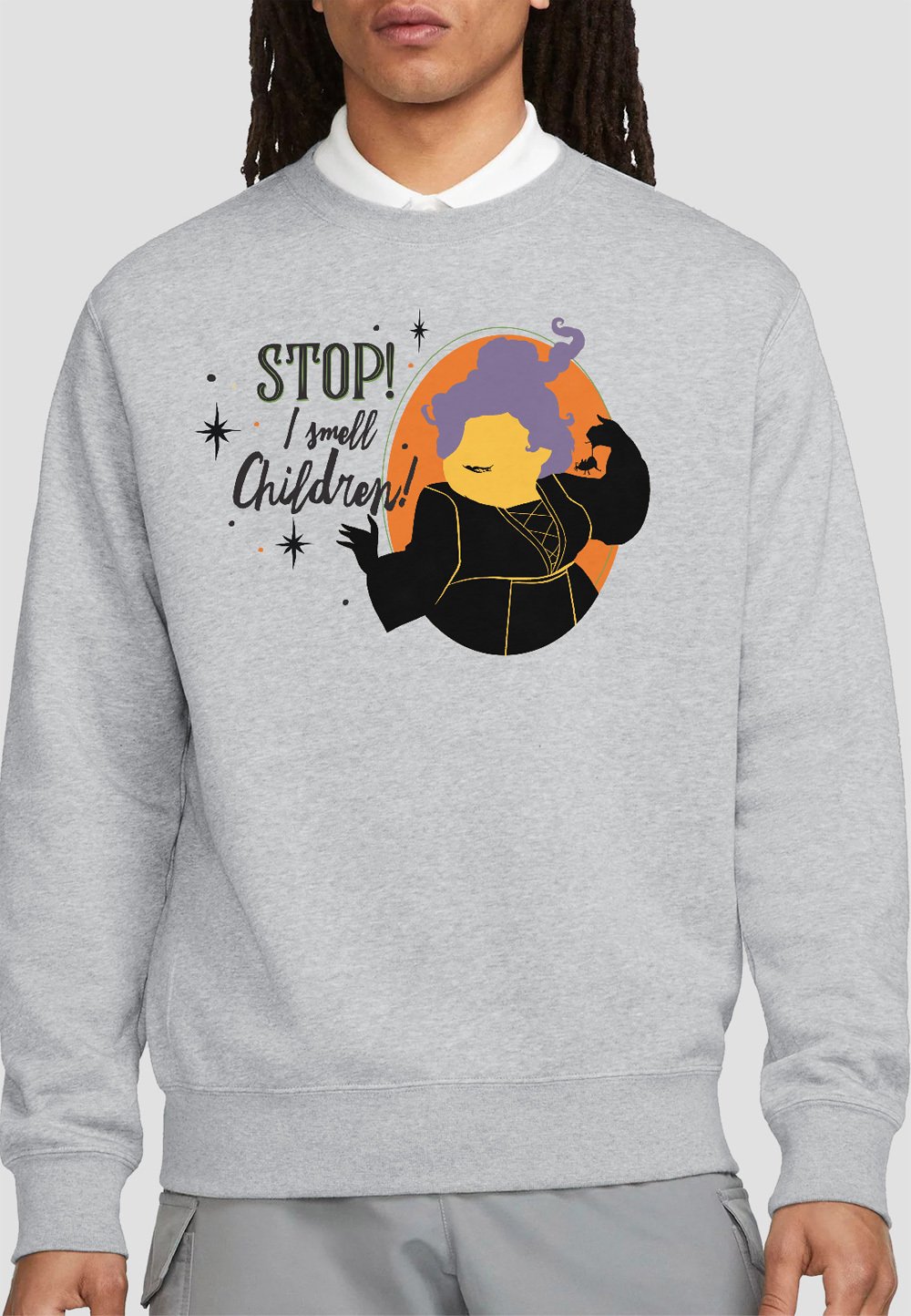 

Толстовка HOCUS POCUS STOP I SMELL CHILDREN WITH MARY SANDERSON Disney, серый