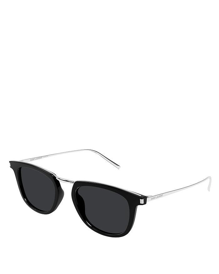 

Круглые солнцезащитные очки, 50 мм Saint Laurent, черный