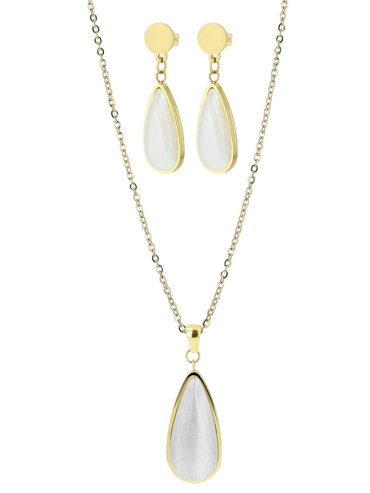 

Adeliás Женское колье с подвеской - из нержавеющей стали с золотым покрытием