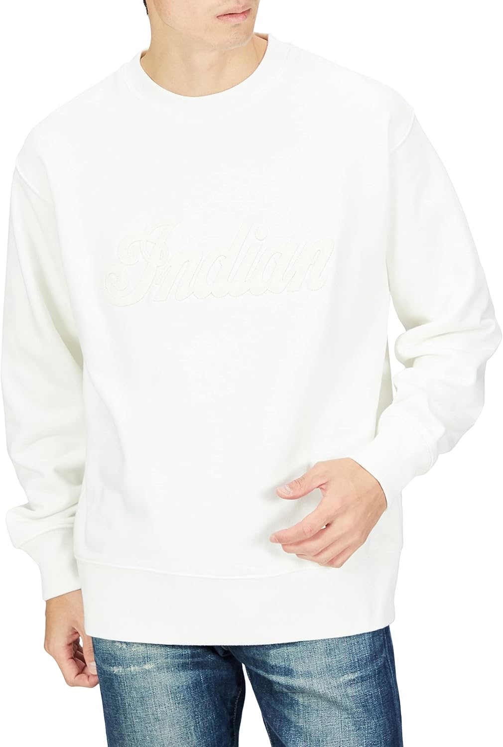 

Индийская толстовка, плотная толстовка с логотипом Indian, белый