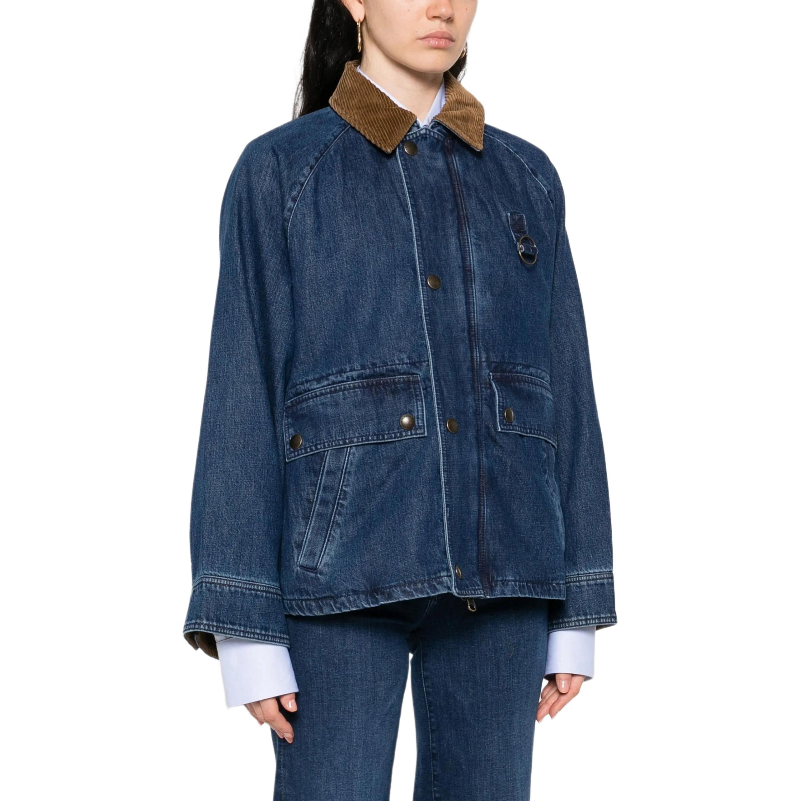 

Джинсовая куртка с воротником из вельвета Polo Ralph Lauren, синий