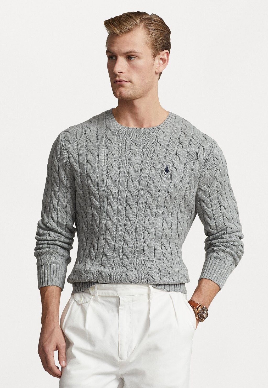 

Свитер DRIVER LONG SLEEVE Polo Ralph Lauren, палевый, серый вереск