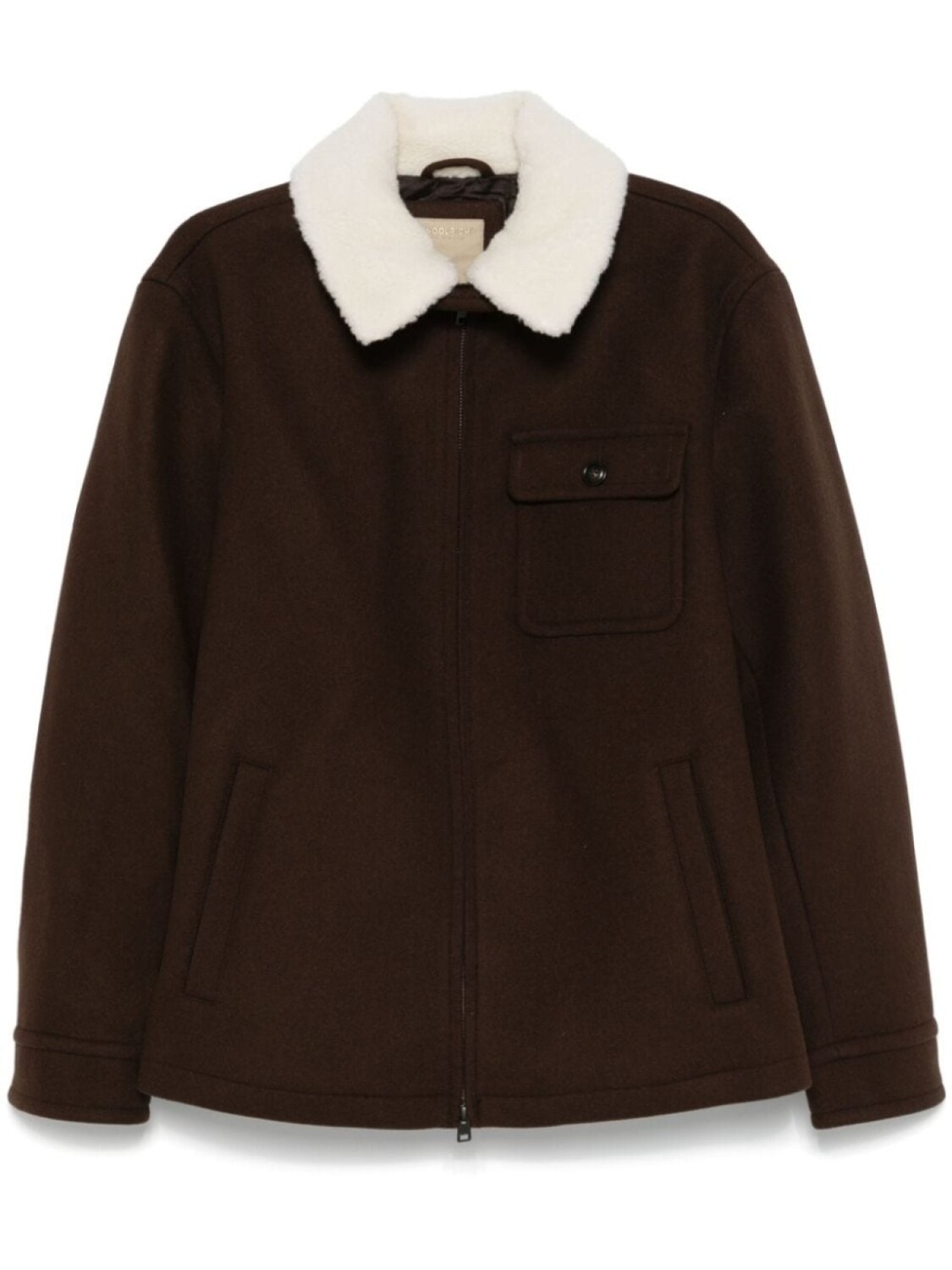 

Woolrich куртка с воротником из овчины, коричневый