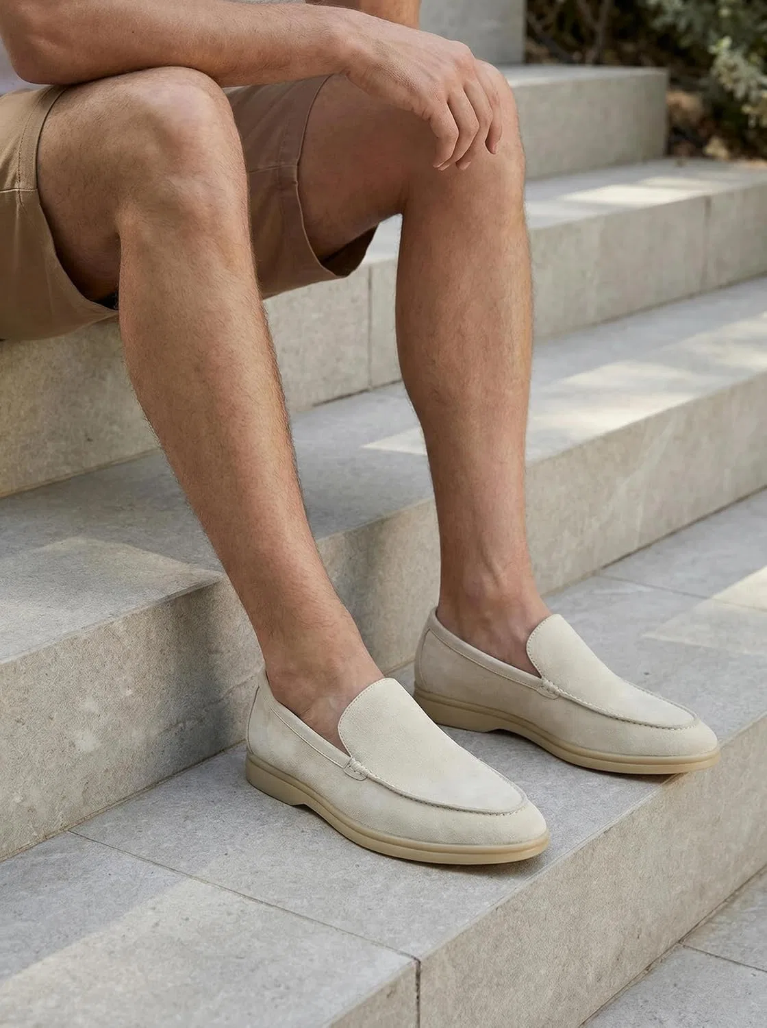 Лоферы мужские из замши Timeless Slip Ons, Brook White — фото 2