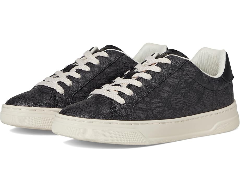 Кроссовки COACH High Line Signature Coated Canvas Sneaker, цвет Charcoal/Black