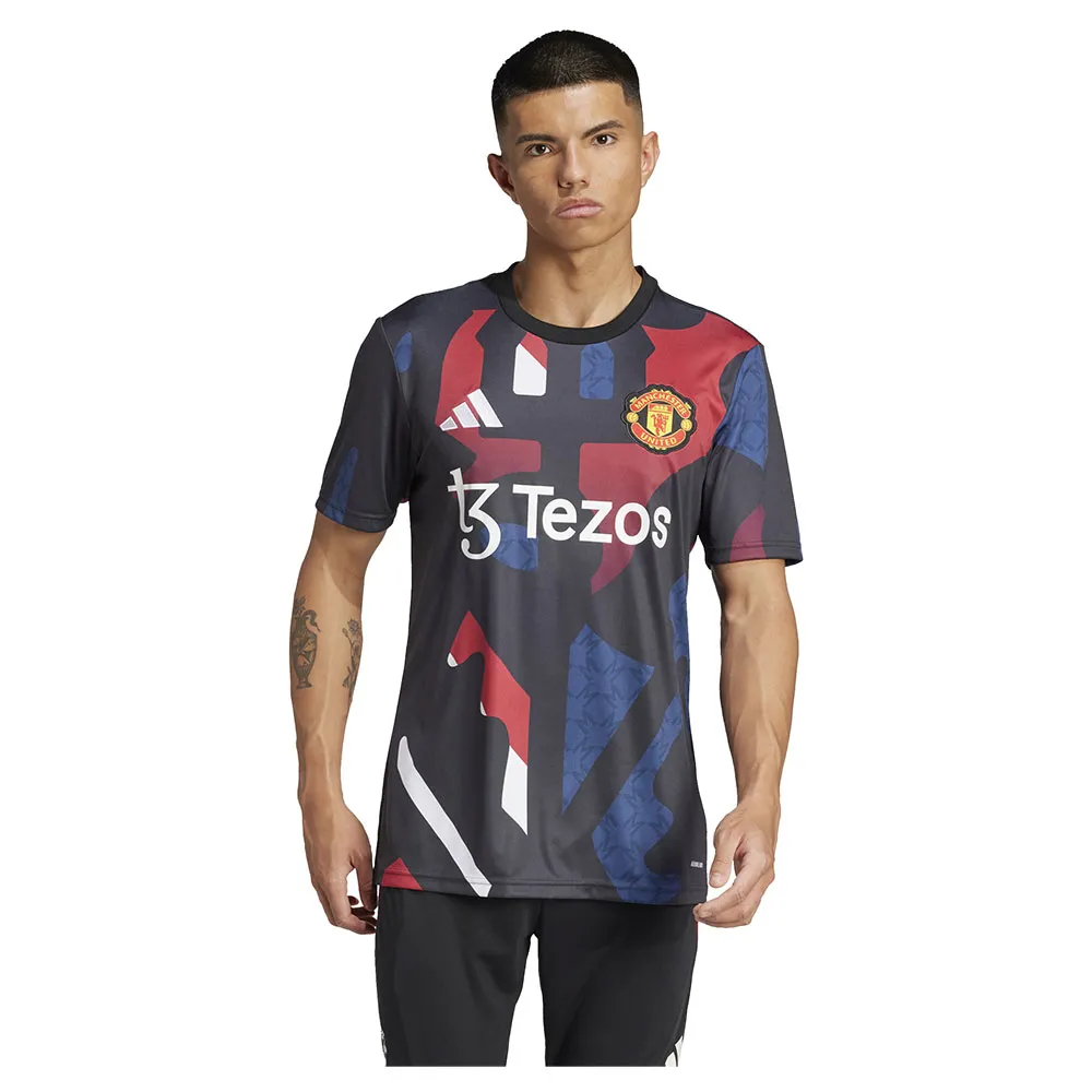 

Футболка с коротким рукавом adidas Manchester United 24/25 pre match, разноцветный