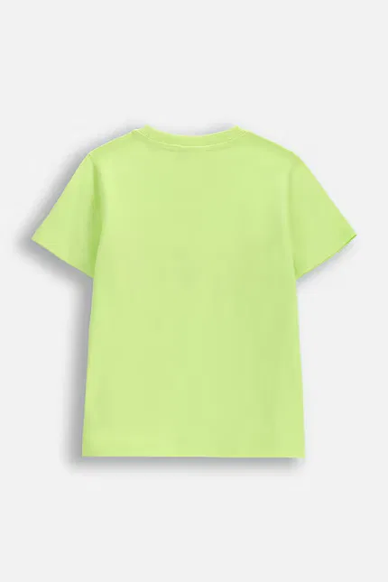 Футболка детская хлопковая T-shirt Coccodrillo, зеленый — фото 2