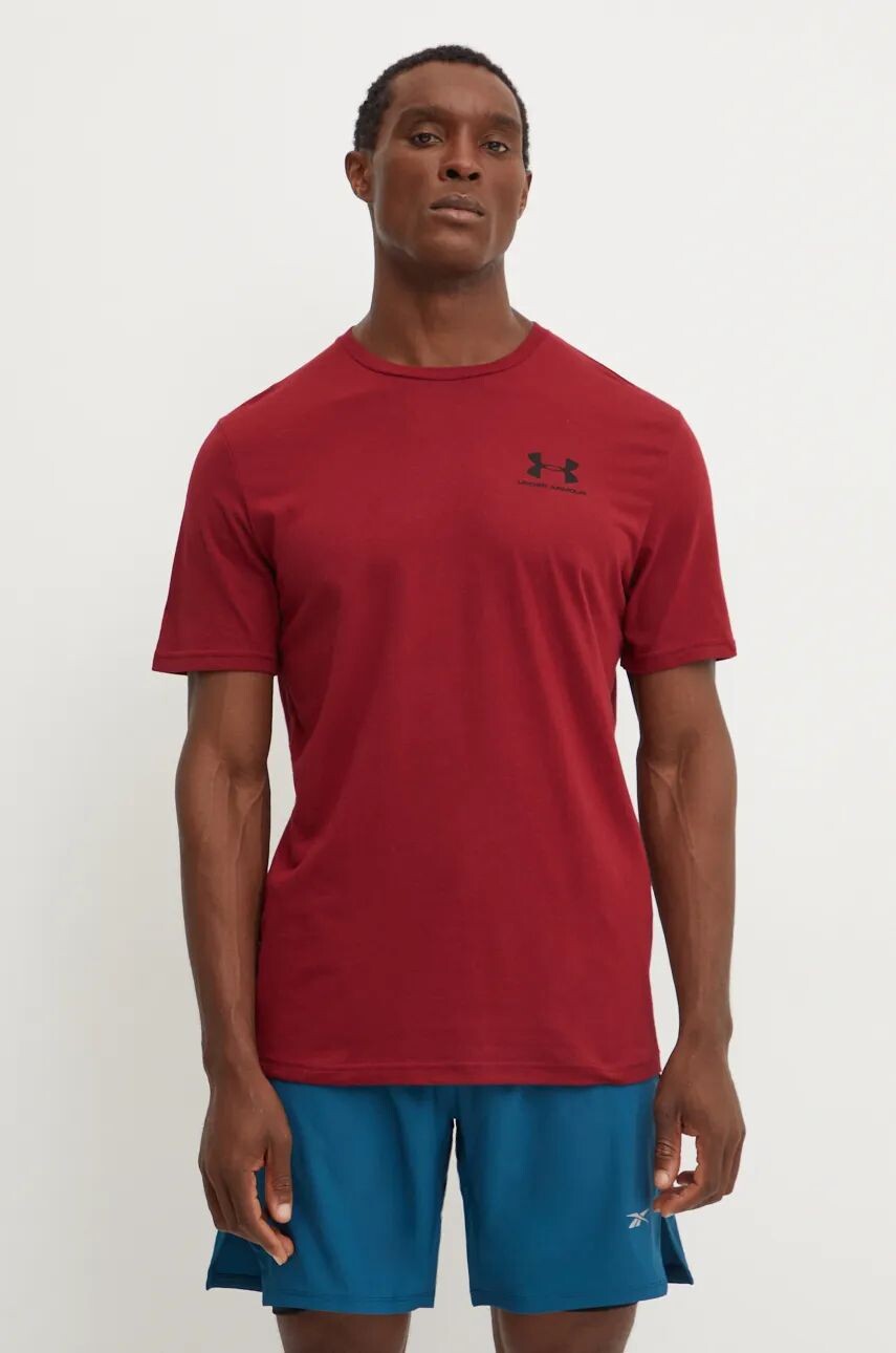 

Футболка Under Armour SPORTSTYLE LEFT CHEST, гранатовый