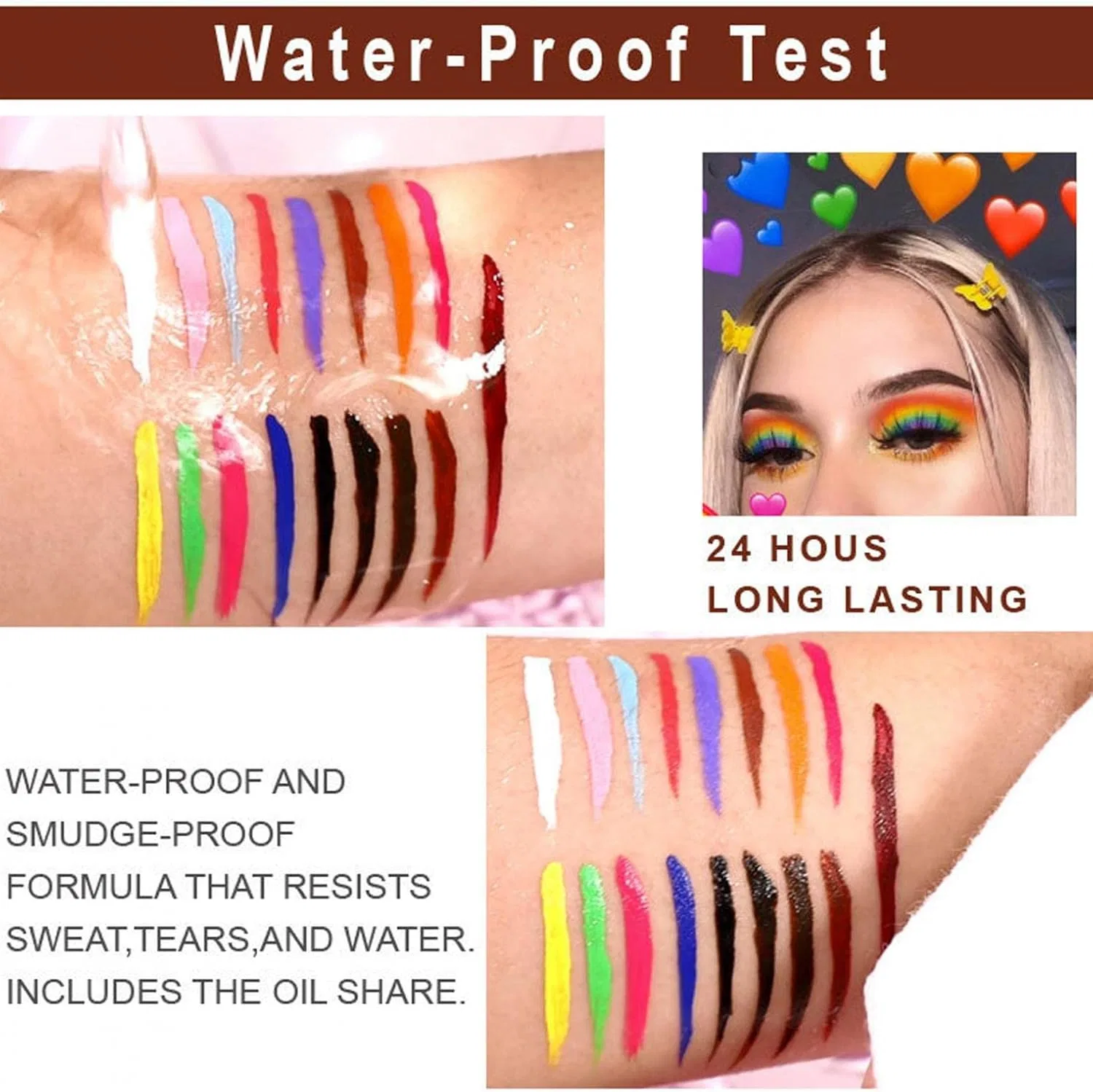 Подводка для глаз жидкая Foreted, водостойкая, матовая, черная — фото 4
