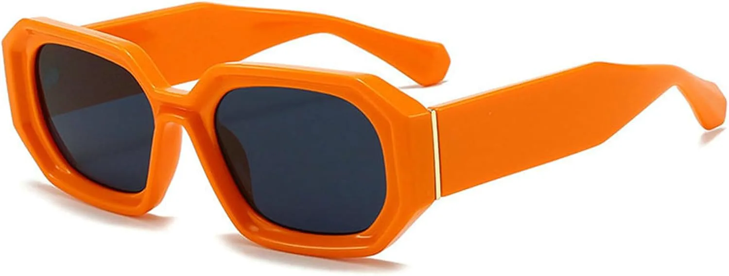 

Солнцезащитные очки Willochra Trendy Rectangle для женщин и мужчин, ретро-оправа с геометрическим рисунком, винтажные, 90-е, квадратные, многослойные, C6