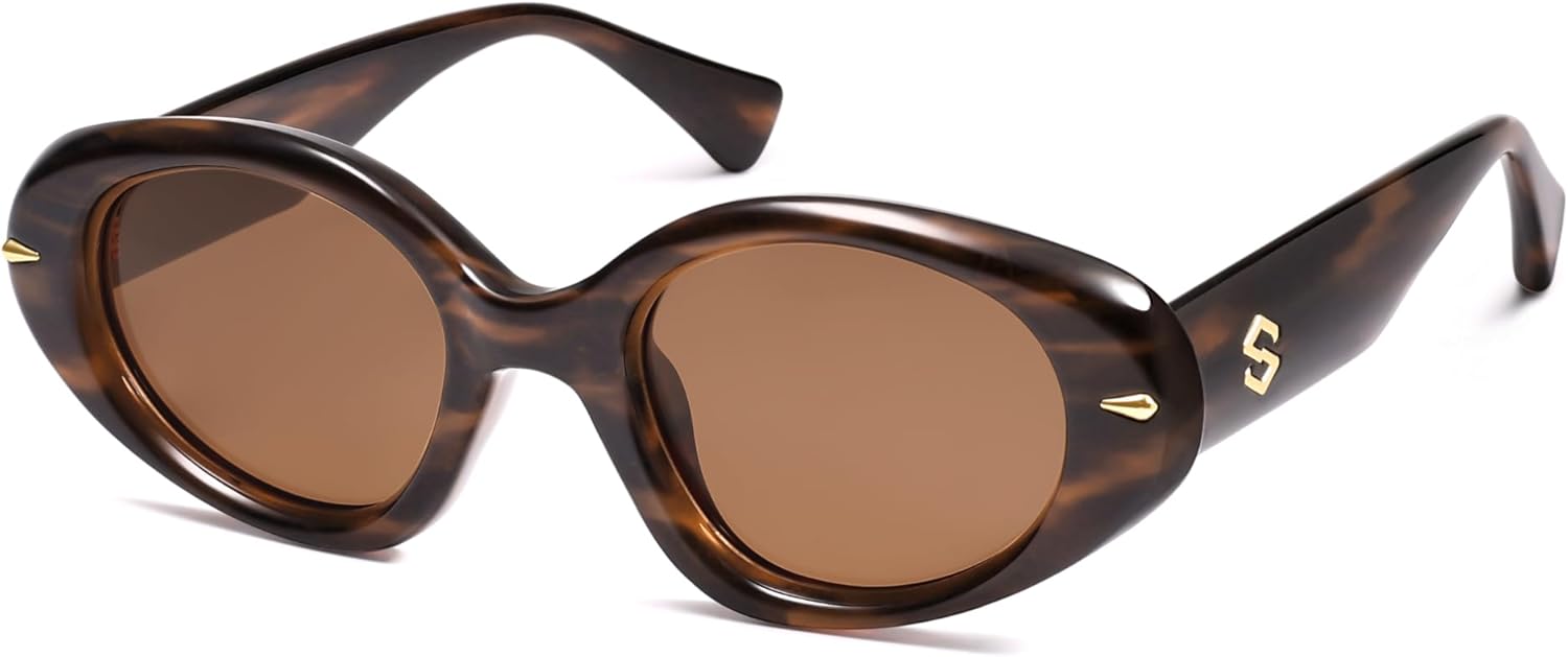 

Солнцезащитные очки SOJOS Retro Polarized Large Oval Sunglasses для женщин и мужчин, модные, с защитой от УФ-излучения UV400, в стиле 80-х и 90-х, модель SJ2365, Multicolor