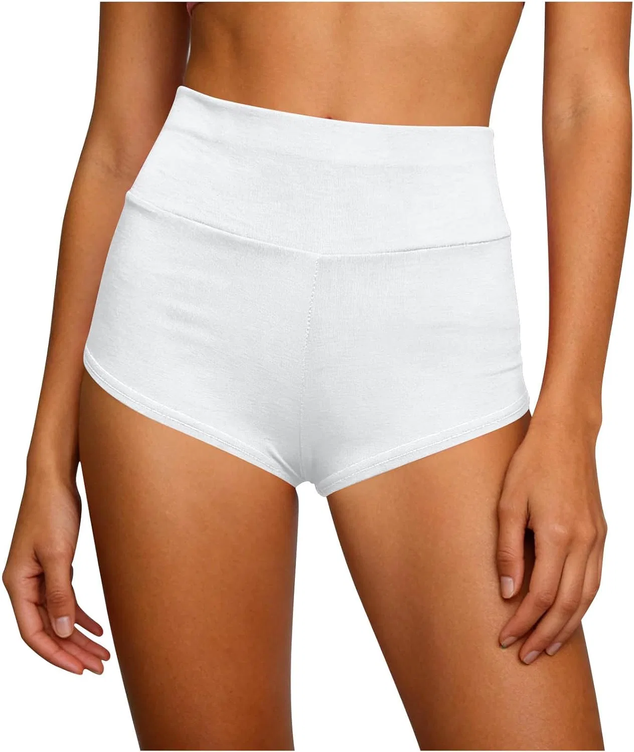 Шорты для йоги с вырезами, High Waisted, Generic, белый