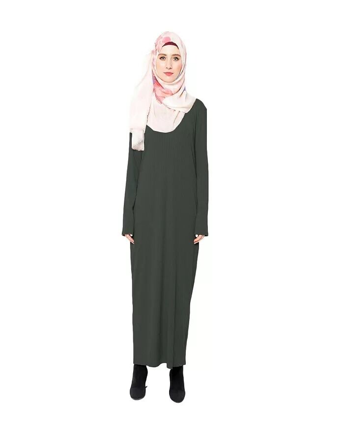 

Женское платье макси в рубчик Urban Modesty, зеленый