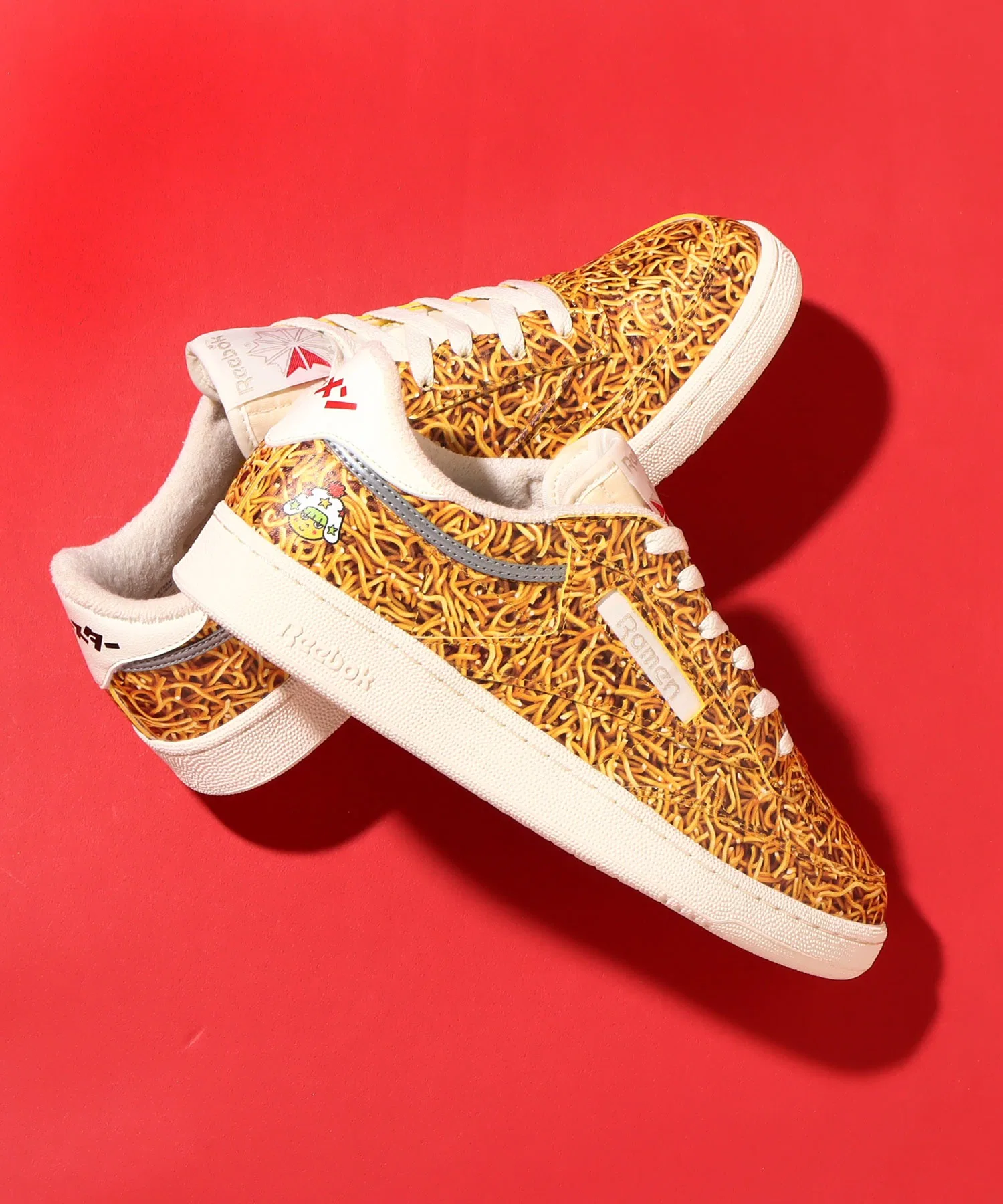 Унисекс кроссовки Reebok x atmos x BABY STAR CLUB C 85 AXB с принтом, белые — фото 2