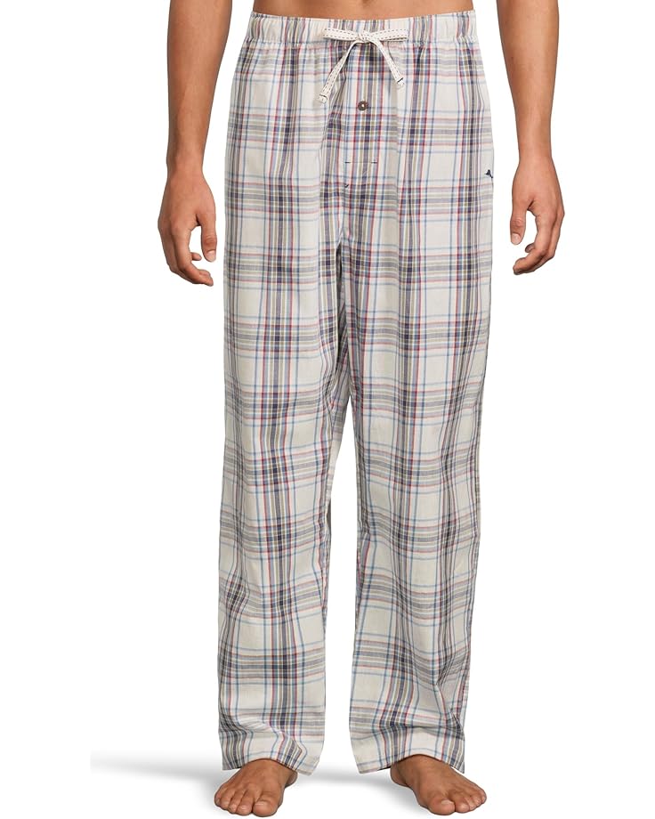 

Мужские пижамные брюки Tommy Bahama Cotton Woven, Cream Plaid