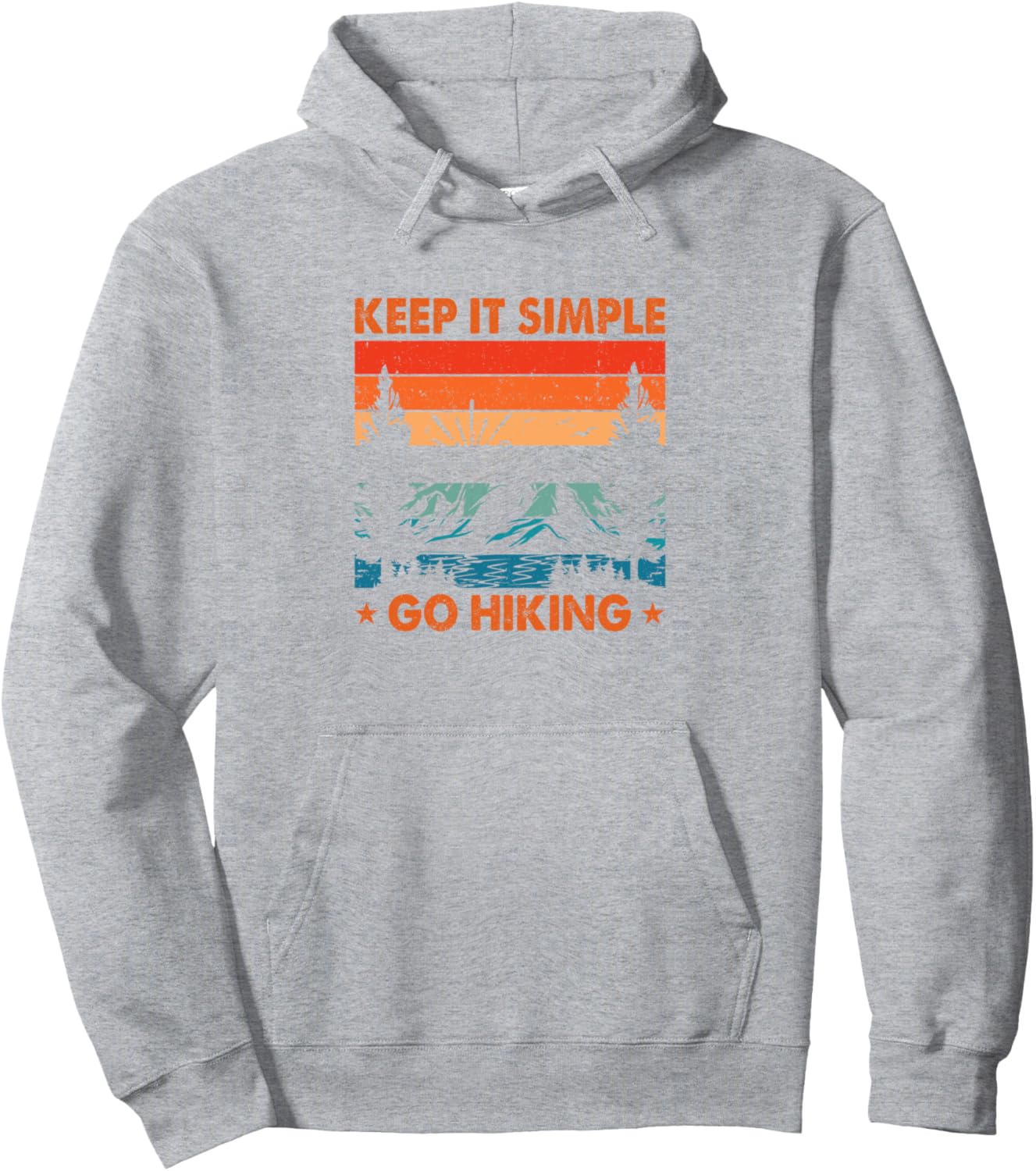 

Простой поход, пеший туризм, природа, альпинизм, турист, походная толстовка Hiking Gift Idea Hiker Outdoor Trekking Nature, серый