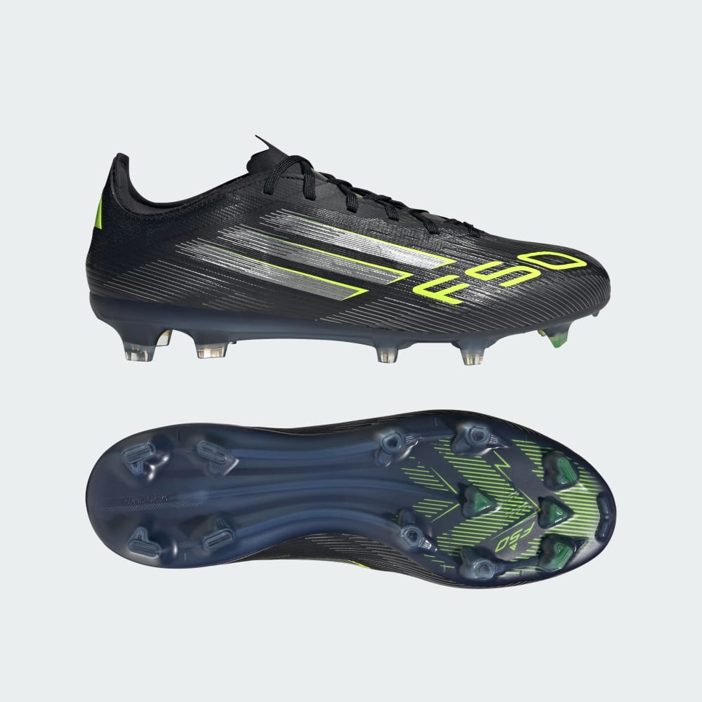 

Бутсы Adidas F50 Pro Firm Ground Cleats, цвет Core Black/Iron Metallic/Lucid Lemon