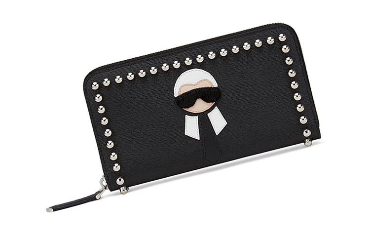 FENDI Кожаный кошелек из коровьей кожи Regular Women's Black — фото 2