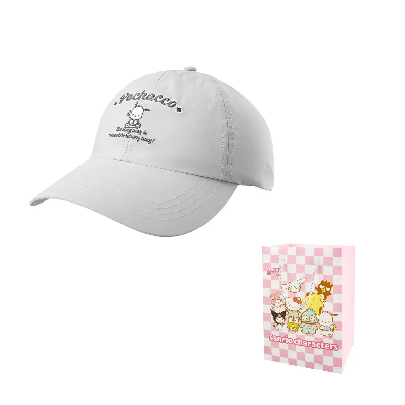 

Sanrio Бейсболка из полиамида унисекс, Gray Pochacco Visor Baseball Cap