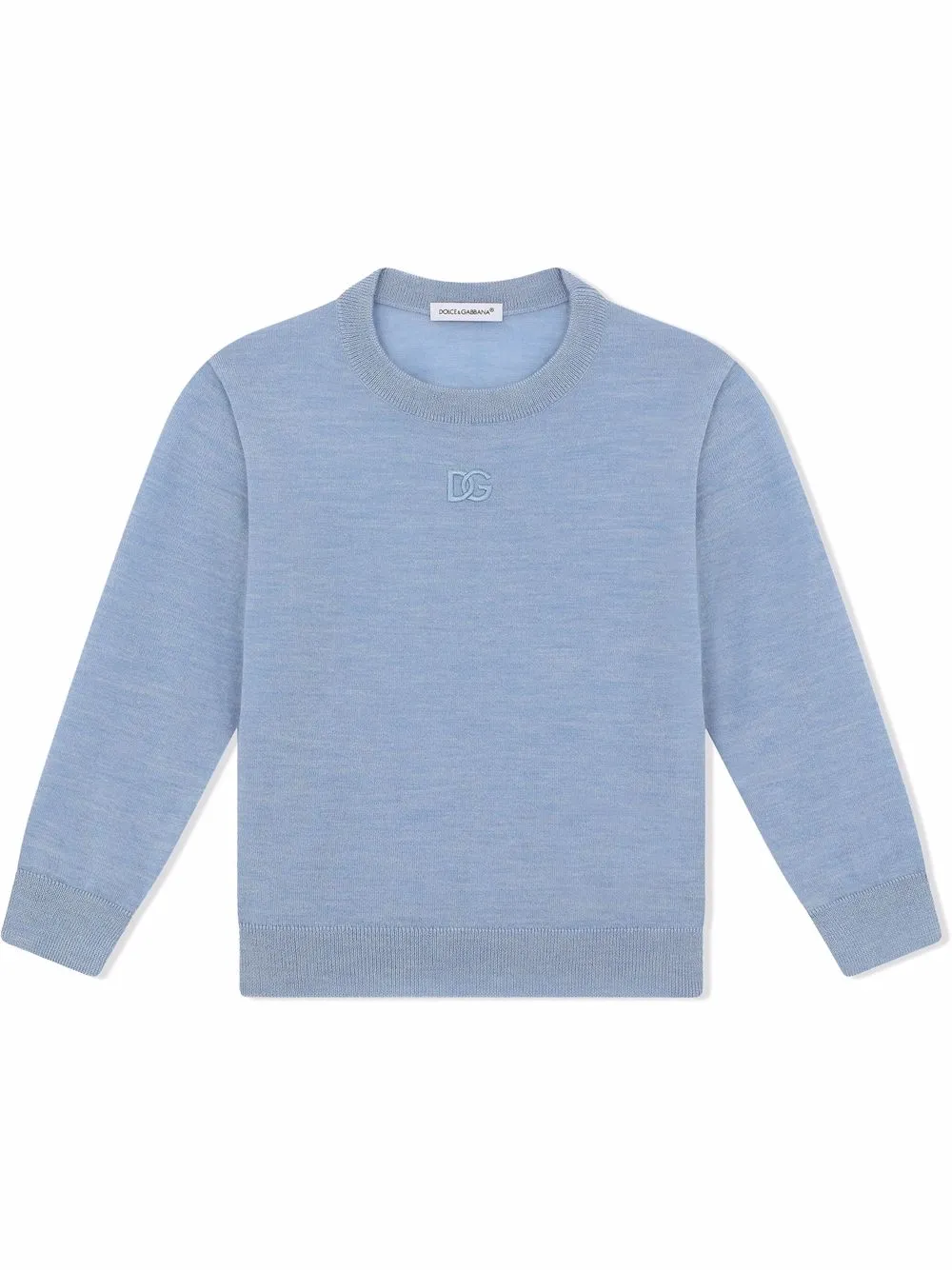 

Кашемировый джемпер с логотипом DG Dolce & Gabbana Kids, синий