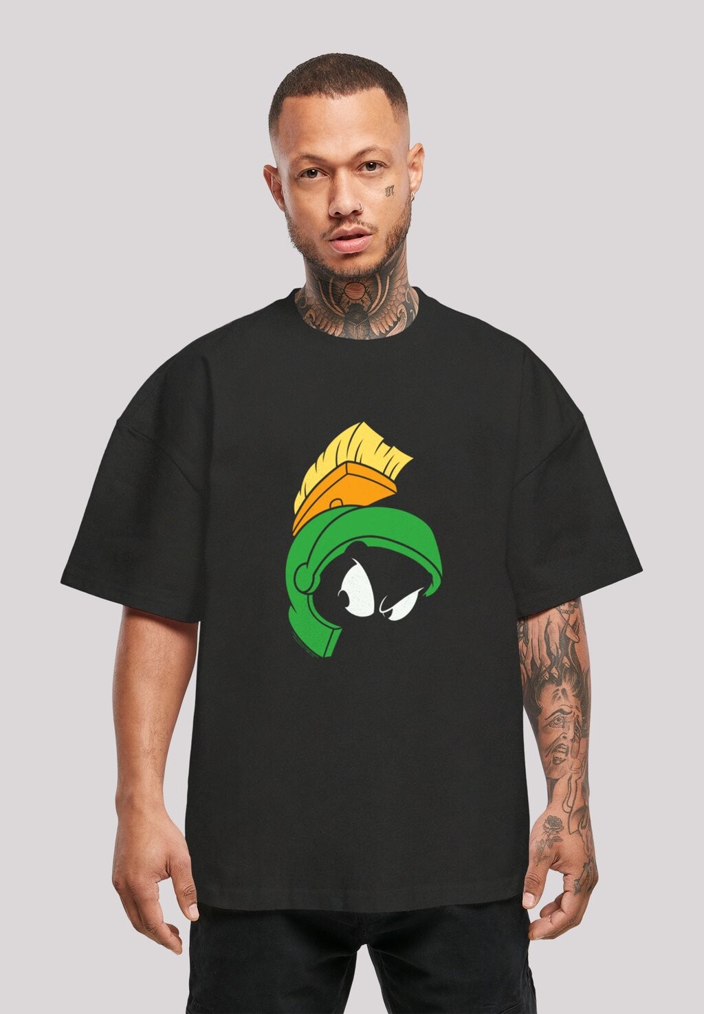 

Футболка с принтом Premium Marvin The Martian Face Ultra Heavy Oversize F4NT4STIC, черный